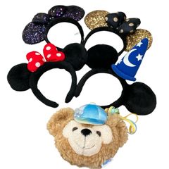 ディズニー カチューシャ ぬいぐるみバッジ セット - メルカリ