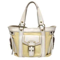 COACH ストロー ダブルポケット ワンショルダーバッグ ホーボー
