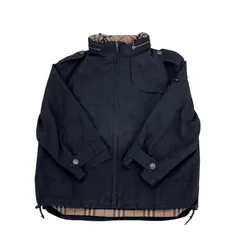 186000 現状品 BURBERRY バーバリー ベスト付き ダブルアウター 子供用服　110A ブラック　キャメル　ノバチェック柄 キッズのサムネイル