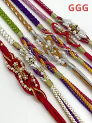 振袖用帯締め 飾り付き 7本おまとめ出品 正絹 GGG