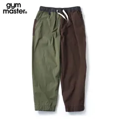 gym master ストレッチ ヘリンボーン パンツ メンズ レディース ガーデニングパンツ イージーパンツ アウトドア キャンプ 春夏秋 オリーブ×ブラウンのサムネイル