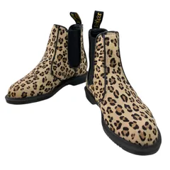 186000 Dr.Martens ドクターマーチン 23cm サイドゴアブーツ レオパード UK4 AW006  レオパード 美品