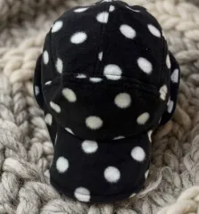 ブラック ドット キャップ 帽子 フリース 帽子