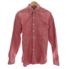 トミーヒルフィガー TOMMY HILFIGER シャツ コットン S ピンク ボタンダウン 長袖 /RE