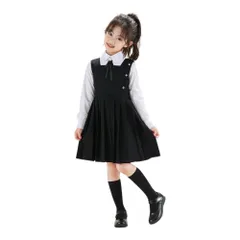 ☆ ブラック×B ☆ 120cm ☆ キッズ ワンピース スーツ 女の子 フォーマル 3点セット ワンピース スーツ 女の子 3点セット フォーマルワンピース キッズワンピース ブラウス 長袖 リボン 子供スーツ フォーマル 子供服 子ども服 キッズ