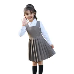 ☆ グレー×B ☆ 140cm ☆ キッズ ワンピース スーツ 女の子 フォーマル 3点セット ワンピース スーツ 女の子 3点セット フォーマルワンピース キッズワンピース ブラウス 長袖 リボン 子供スーツ フォーマル 子供服 子ども服 キッズ