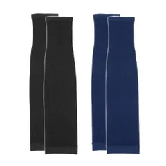 【特価商品】ランニング ゴルフ ドライブ スポーツ 登山 ひんやり 伸縮 夏用 腕カバー フリーサイズ 涼感 男女兼用 日焼け防止 UPF50+ シンプル UVカット 無地 接触冷感 2枚セット 黒 メンズ 紺 アームカバー