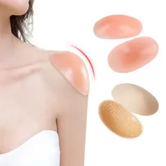 【数量限定】透明で痕跡がなく、より自然に見える 男女兼用 自己粘着 自己粘着 ジャケットプレゼント フォーマルスーツ 冠婚葬祭 入学式 卒業式 スポンジ シリコンケース2個+透明肌色タイプ2個) (2ペア ズレ落ち防止 肩対策 狭い肩 なで肩 肩パッド