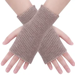 【特価商品】手首 指穴あり コーデ 冬 冷え対策 防寒・1組セット・指なし パソコン 手袋 スマホ操作 レディース ニット 男女兼用 アームウォーマー おしゃれ