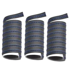 azumafy ダブルステッチテープ 車用 ドレスアップ ラインテープパーツ カスタム 内装 ステッカー ２ｍ 3本セット 装飾 (ブルー) [ブルー]