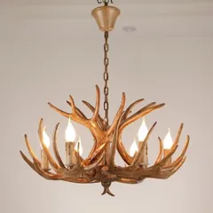 北欧 鹿の角 天井照明器具シーリング シャンデリア ペンダントライト（中古品） 北欧 鹿の角 天井照明器具シーリング シャンデリア ペンダントライト