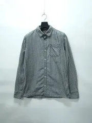 トミーヒルフィガー デニム メンズ ブルー グレー チェックパターン カジュアルシャツ (95 100)