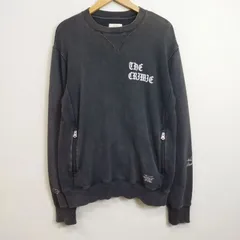 CRIMIE クライミー スウェット リバースウィーブタイプ INTAGE OVERDYE OLD ENGLISH LOGO CREW NECK SWEA ガゼット ギミック Y2K フェード 両面 プリント ブラック系 M D208のサムネイル