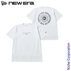 【新品】 ニューエラ  半袖 コットン Tシャツ サークルロゴ ホワイト 14856718 アウトドア ウェア トップス ユニセックス 綿 ショートスリーブ バックプリント