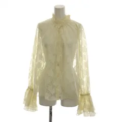 フリークスストア FREAKS STORE シャツ ブラウス F 白 ホワイト 長袖 レース フリルネック /LP ■MA