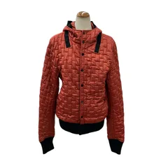 186005 現状品 BURBERRY バーバリー ダウンジャケット オレンジ サイズＭ レディースのサムネイル