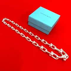 ほぼ未使用 希少品 TIFFANY&Co. ティファニー ハードウェア グラジュエイテッド リンク ネックレス 925 アクセサリー シルバー 42702