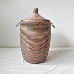 セネガルバスケット 蓋付きランドリーバスケット かご - メルカリ