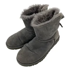 186000 現状品 UGG アグ UGG ムートンブーツ 1005062  23 グレー [250220HM130010] 186000 現状品 UGG アグ ムートンブーツ グレー リボン 23cm 1005062