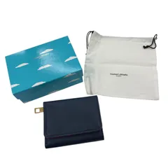 186000 現状品 TSUMORI CHISATO ツモリチサト 三つ折り財布 ネイビー レザー レディースのサムネイル