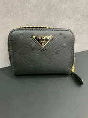 状態良好　ブランド　プラダ　PRADA　レザー　カードケース　黒　1MM268　SAFFIANOTRIANG　NERO　2018年6月20日購入保証書　カード有