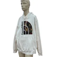 186004 現状品 THE NORTH FACE ザノースフェイス パーカー XL ホワイト グラフィックフーディー メンズ