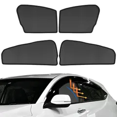 CARTIST ホンダ ヴェゼル RU VEZEL メッシュカーテン 2014-2021 遮光カーテン カーシェード UVカット 遮光 断熱 説明書付き 安定性 取り付け簡単 インテリア 日よけ 車種専用 アクセサリー 4枚