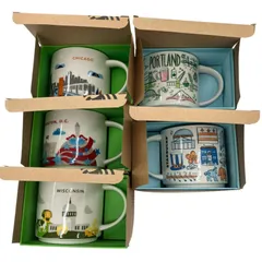 186000 新品未使用 Starbucks スターバックス 食器 デミタスカップ オレンジ グリーン ブルー 新品未使用品 海外 5点 まとめ売り