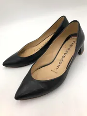 FABIO RUSCONI ファビオルスコーニ イタリア製 レザー ミドルヒール パンプス size35/黒 ■■ レディース