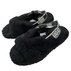 UGG Oh Fluffitaストラップボアサンダル ブラック23 - メルカリ