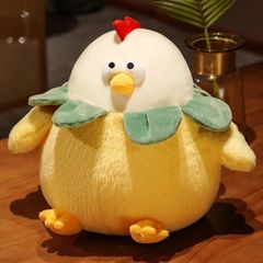FSW 鶏ぬいぐるみ 背もたれクッション ニワトリ 置物 店飾り 背当て 昼 