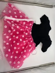 ミニーちゃん風 キッズコスチューム 3点セット 100cm カチューシャ付