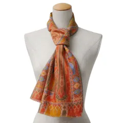 ETRO エトロ ストール ウール×シルク ペイズリー ロングスカーフ ショール イタリア製 ブランド古着【中古】20260324/RA8716
