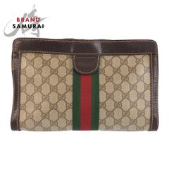 GUCCI グッチ ヴィンテージ マイクロGG シェリーライン グレー ネイビー ゴールド金具 GGスプリームキャンバス 001 115 0914 ショルダーバッグ ポシェット レディース 505727 【中古】 GUCCI グッチ ヴィンテージ マイクロGG シェリーライン GGスプリーム