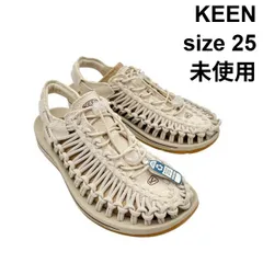 □ 未使用 キーン KEEN スニーカーサンダル ユニーク キャンバス アウトドアシューズ ベージュ キャンバス USA 8 / 25cm  レディース 6V420