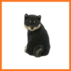 【新品】 リアルすぎてドキッとするほど本物そっくりな犬の ガーデンオーナメント 振り返りポーズ 呼んだ？ 黒柴 シバ 犬好きな人へのプレゼント オブジェ 置物 エンプレットベール
