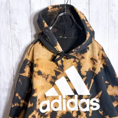 【まとめ購入大歓迎】アディダス adidas デカロゴプリント ブリーチ タイダイ スウェット パーカー #y17