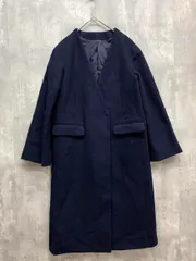 SENSE OF PLACE センスオブプレイス AA77-27A007 ノーカラー ロング コート size36/紺 ◆■ レディース