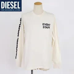 ディーゼル DIESEL【訳あり】メンズ Tシャツ 長袖 発泡プリント長袖Tシャツ ホワイト系（サイズ/M）am0075