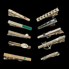 ​【SILVER刻印あり】①ネクタイピン　10本セット　総重量73.0g　シルバー　ヴィンテージ　タイピン