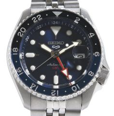 SEIKO ファイブスポーツ自動巻き時計 GMT 青黒 - メルカリ