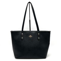 coach コーチ トートバッグ サフィアーノレザー ネイビー A4 型がけ 