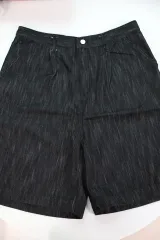 ブラック デニム ハーフパンツ