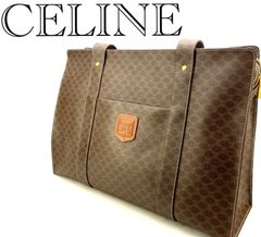 CELINE トートバッグ トリオンフ マカダム柄 PVC×レザー A4収納可能