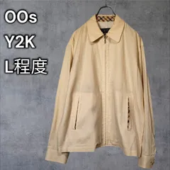 リネンコットン ドリズラー ジャケット DAKS GOLF LINEN COTTON SWING TOP DRIZZLER JACKET IVORY 英国 王室御用達 チェック 裏地 オンワード 00s ビンテージ ヴィンテージ オールド OLD Lサイズ相当