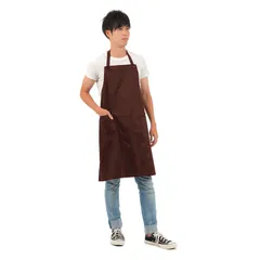 【在庫処分】男女兼用 ポケット付 シンプルデザイン 無地 家庭用 スタイリッシュ カフェ用 おしゃれ 保育士用 サイズ調整可能 しわになりにくい 首かけるタイプエプロン 12カラー エプロン