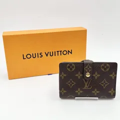 LOUIS VUITTON（ルイヴィトン）ポルトモネ・ビエ・ヴィエノワ モノグラム がま口二つ折り財布 PVC ブラウン ゴールド金具 レディース ウォレット【中古】