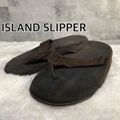 極美品】アイランドスリッパ レザートングサンダル ブラウン US8