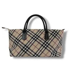 BURBERRY BLUE LABEL Nova Check Mini Boston Bag Handbag Beige Japan y2k バーバリーブルーレーベル ハンドバッグ ミニボストン