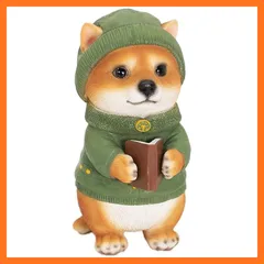 【新品】 [デバリエ] フィギュア イヌ 柴犬 置物 インテリア ガーデニング オーナメント レジン製 ニット帽 誕生日プレゼント 女性 ギフト 最適なプレゼント [正規品] cb014c 0